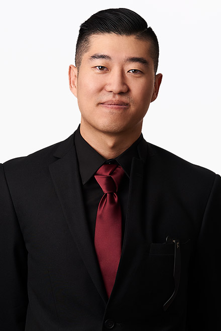 Headshot of recent college graduate for use in his career